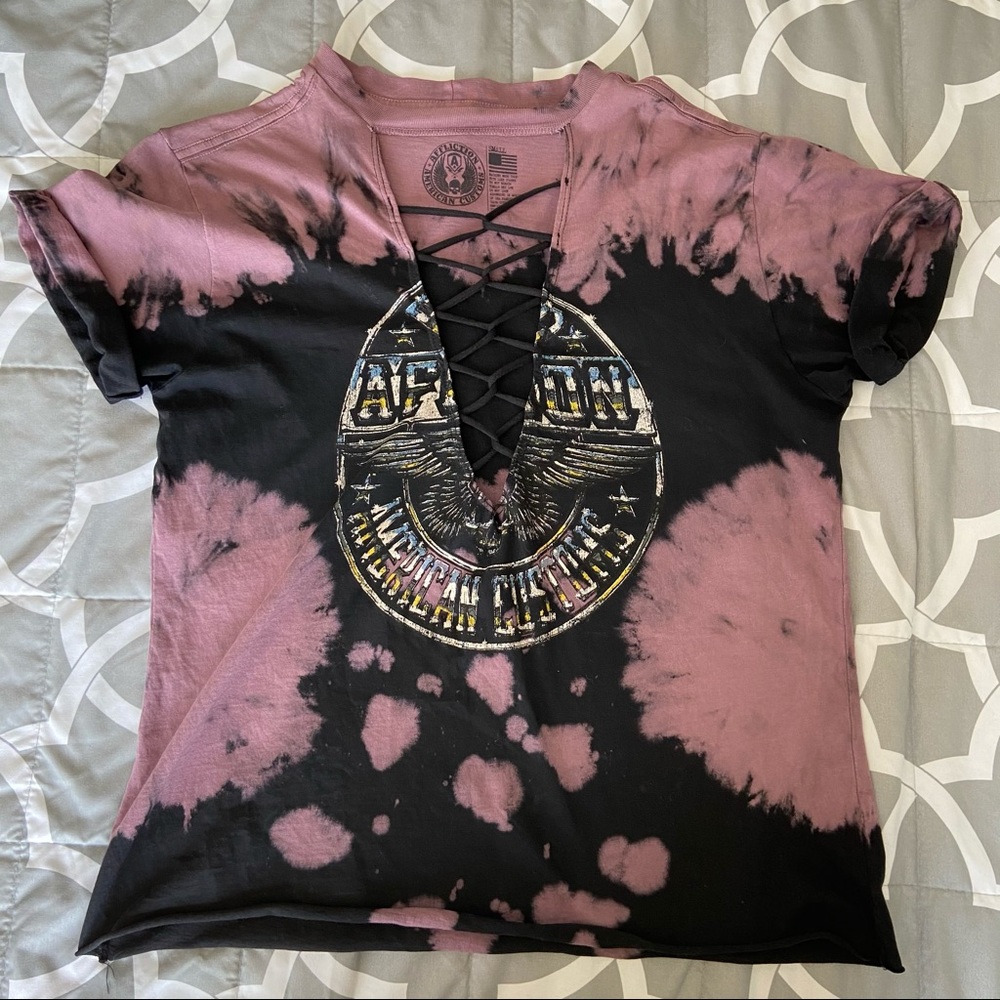 Affliction Tie Dye Biker Tee